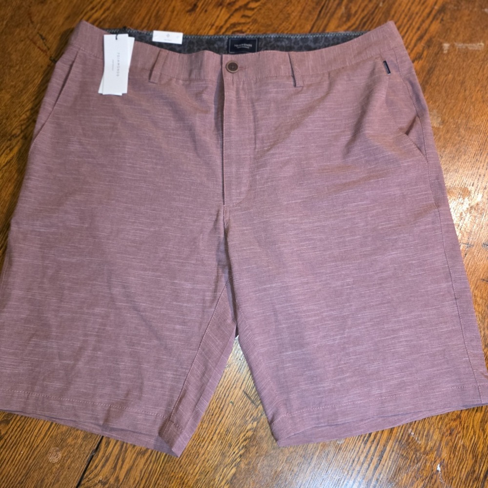 7 Diamonds Momentum Performance Shorts Sz 40 Red Hybrid Stretch 10" Golf  Preppy